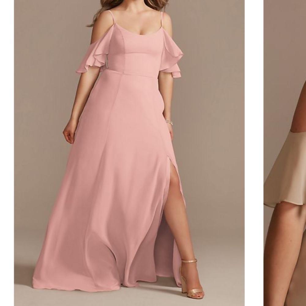 Cold shoulder bridesmaid dress